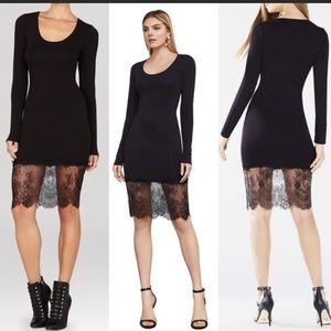 BCBGMAXAZRIA “LIVI” BLACK DRESS WITH LACE